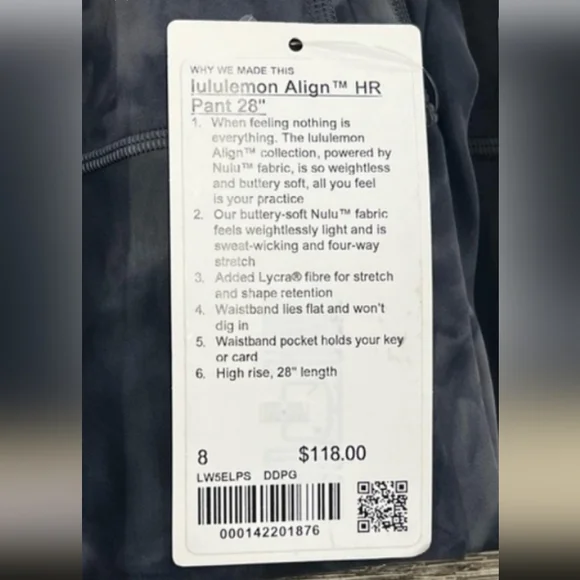 NWT 🍋 Lululemon 🍋 Align 28” Diamond Dye Size 8 - Picture 2 of 10